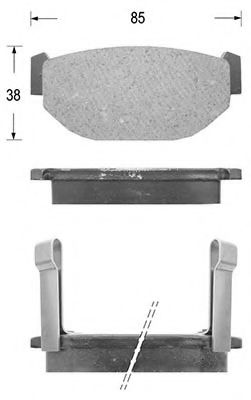 D7009 KAISHIN Комплект тормозных колодок, дисковый тормоз