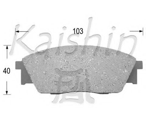 D7013 KAISHIN Комплект тормозных колодок, дисковый тормоз
