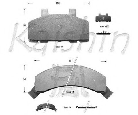 D9984 KAISHIN Brake System Brake Pad Set, disc brake
