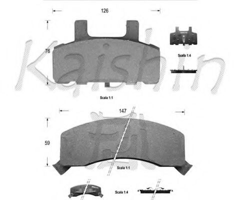 D9985 KAISHIN Brake System Brake Pad Set, disc brake