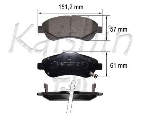 FK5156 KAISHIN Brake System Brake Pad Set, disc brake