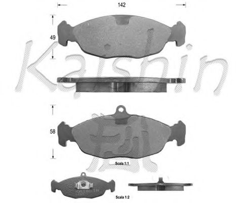 FK7063 KAISHIN Brake Pad Set, disc brake