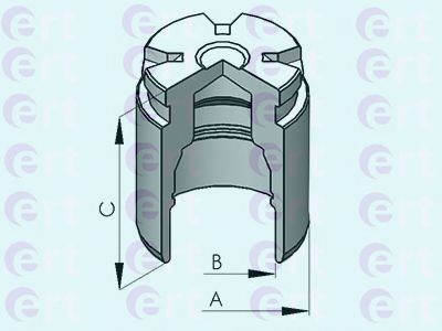 150574-C ERT Brake System Piston, brake caliper