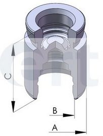 150288-C ERT Brake System Piston, brake caliper