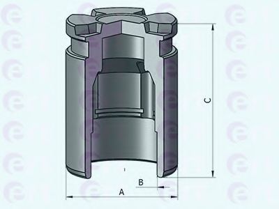 151316-C ERT Brake System Piston, brake caliper