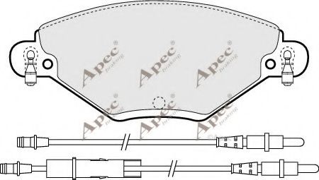 PAD1259 APEC+BRAKING Brake System Brake Pad Set, disc brake