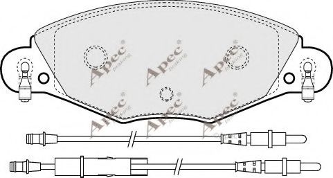 PAD1283 APEC+BRAKING Brake Pad Set, disc brake