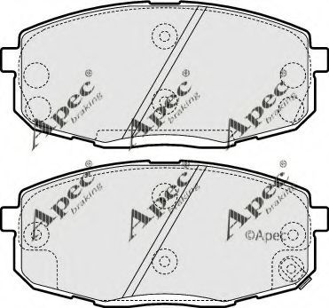 PAD1555 APEC+BRAKING Brake Pad Set, disc brake