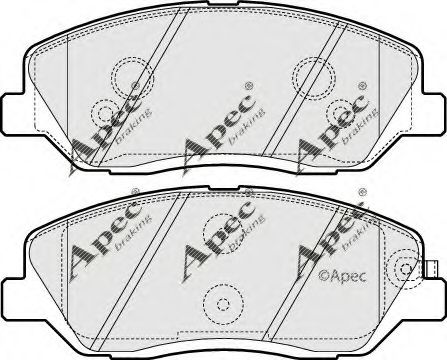 PAD1564 APEC+BRAKING Brake System Brake Pad Set, disc brake
