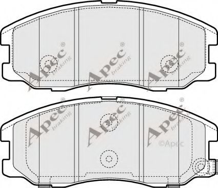PAD1574 APEC+BRAKING Brake Pad Set, disc brake