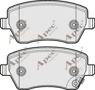 PAD1664 APEC+BRAKING Brake System Brake Pad Set, disc brake