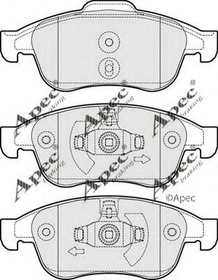 PAD1669 APEC+BRAKING Brake System Brake Pad Set, disc brake
