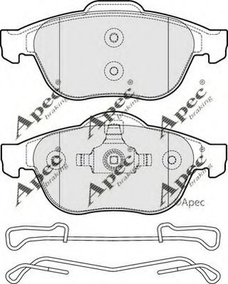 PAD1685 APEC+BRAKING Brake System Brake Pad Set, disc brake