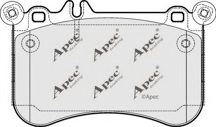 PAD1838 APEC+BRAKING Brake Pad Set, disc brake