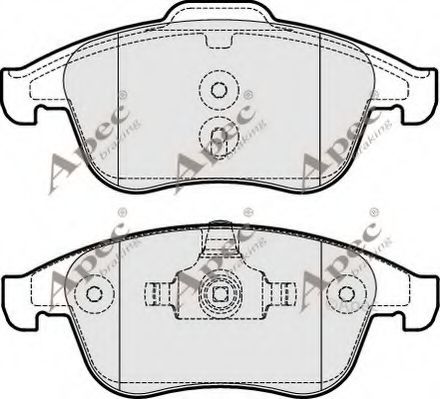 PAD1898 APEC+BRAKING Brake System Brake Pad Set, disc brake
