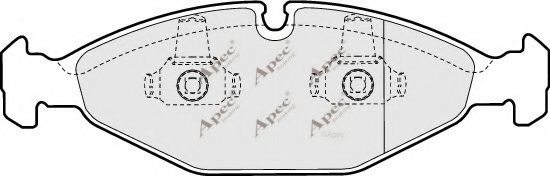 PAD837 APEC+BRAKING Комплект тормозных колодок, дисковый тормоз