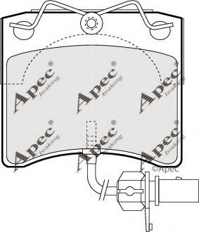 PAD1146 APEC+BRAKING Brake System Brake Pad Set, disc brake