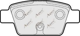 PAD1551 APEC+BRAKING Комплект тормозных колодок, дисковый тормоз