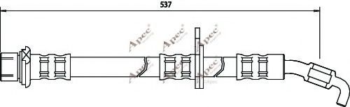 HOS3075 APEC+BRAKING Brake System Brake Hose