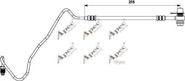 HOS3882 APEC+BRAKING Brake System Brake Hose