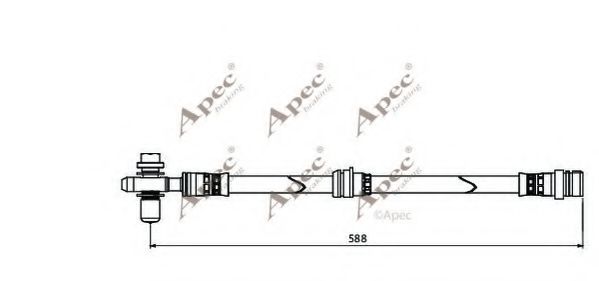 HOS3895 APEC+BRAKING Brake System Brake Hose