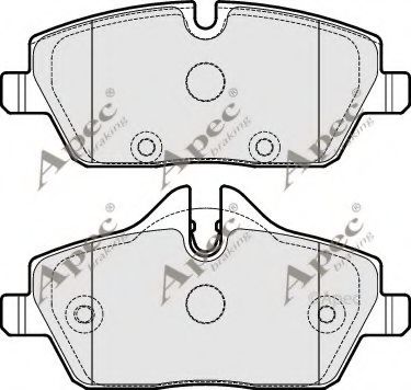 PAD2014 APEC+BRAKING Brake Pad Set, disc brake