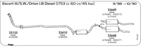 FO027 SIGAM Exhaust System Exhaust System