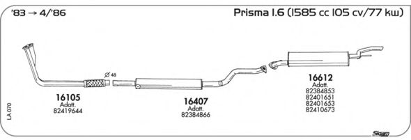 LA070 SIGAM Exhaust System Exhaust System