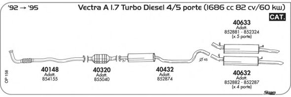 OP158 SIGAM Exhaust System Exhaust System