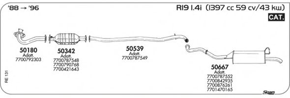 RE131 SIGAM Exhaust System