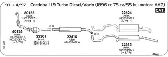 SE022 SIGAM Exhaust System Exhaust System