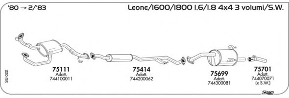 SU022 SIGAM Joint Kit, drive shaft