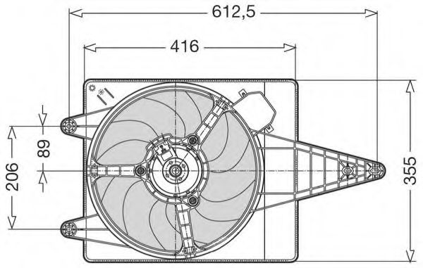 1209503 CTR Cooling System Fan, radiator