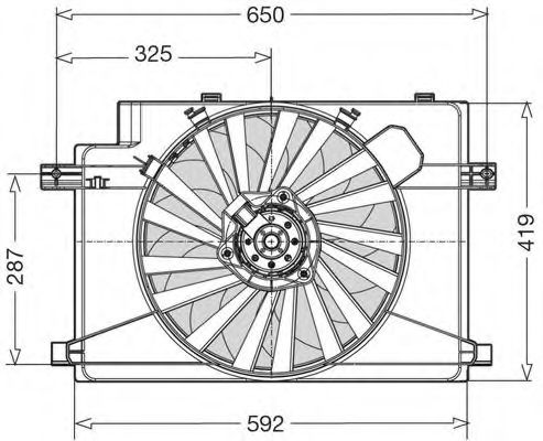 1209505 CTR Cooling System Fan, radiator