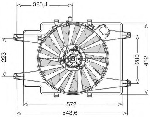 1209506 CTR Cooling System Fan, radiator