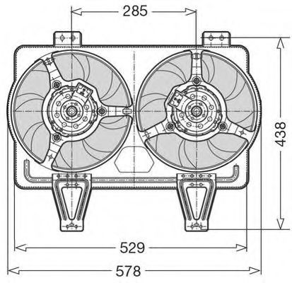 1209512 CTR Cooling System Fan, radiator