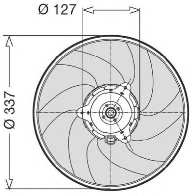 1209631 CTR Cooling System Fan, radiator