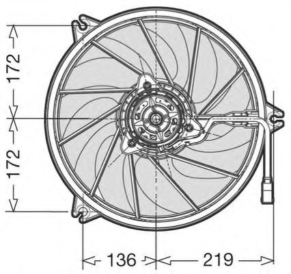 1209635 CTR Cooling System Fan, radiator