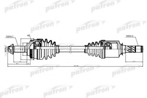 PDS5528 PATRON Gelenksatz, Antriebswelle