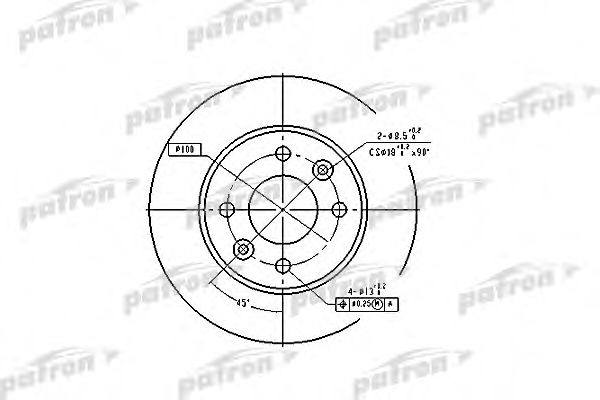 PBD1013 PATRON Тормозная система Тормозной диск