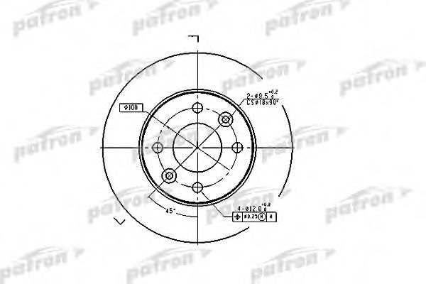 PBD1015 PATRON Brake System Brake Disc
