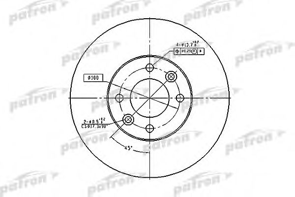 PBD1032 PATRON Тормозной диск