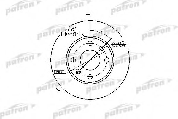 PBD1217 PATRON Brake System Brake Disc