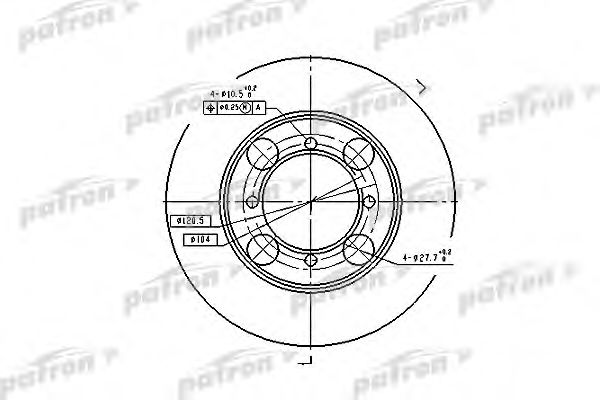 PBD1428 PATRON Brake Disc