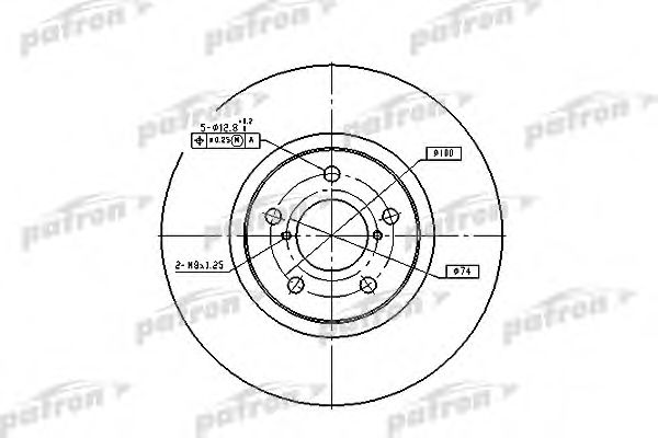 PBD1437 PATRON Brake System Brake Disc