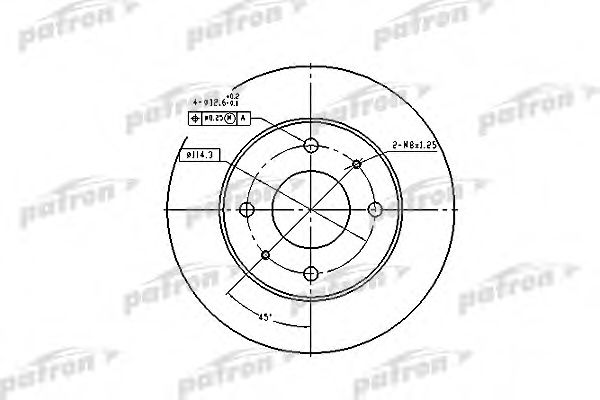 PBD1443 PATRON Brake System Brake Disc