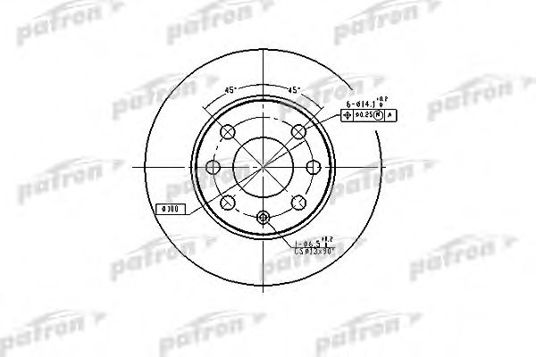 PBD1607 PATRON Brake System Brake Disc
