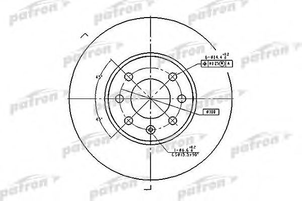 PBD1609 PATRON Brake System Brake Disc