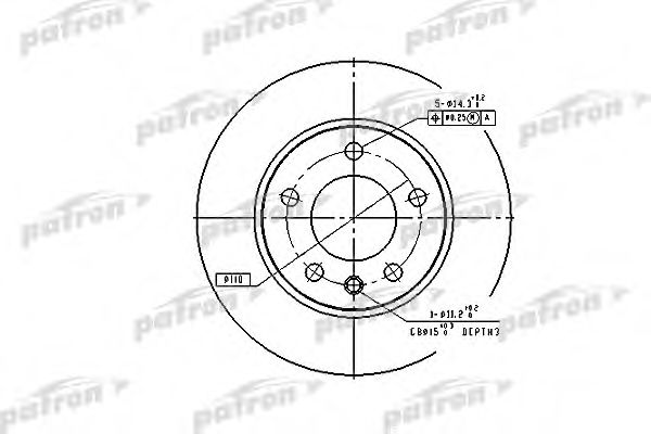 PBD1612 PATRON Brake Disc