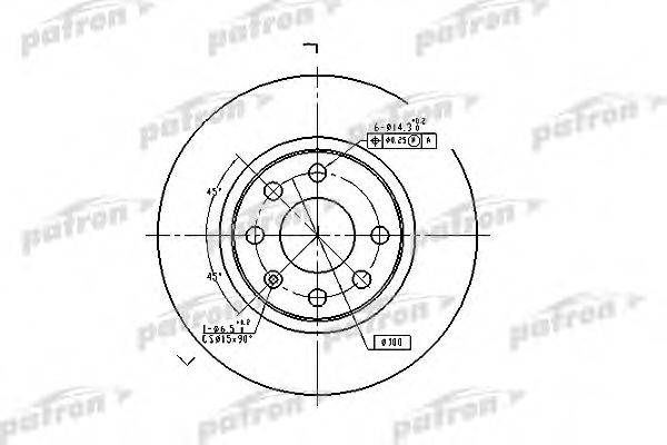PBD1625 PATRON Brake System Brake Disc